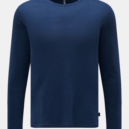 04651/ A trip in a bag - Herren - Longsleeve %27Linen Tee LS%27 dunkelblau meliert 04651/ A trip in a bag - Herren - Longsleeve %27Linen Tee LS%27 dunkelblau meliert