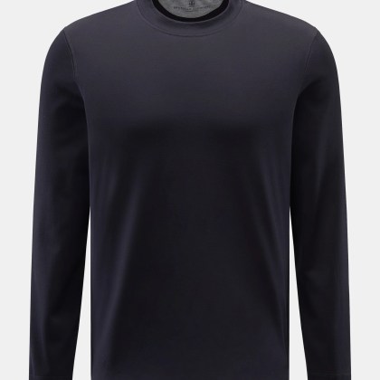 Brunello Cucinelli - Herren - Rundhals-Longsleeve navy Brunello Cucinelli - Herren - Rundhals-Longsleeve navy