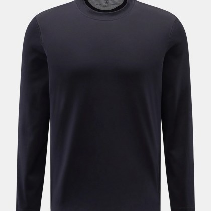 Brunello Cucinelli - Herren - Rundhals-Longsleeve navy Brunello Cucinelli - Herren - Rundhals-Longsleeve navy