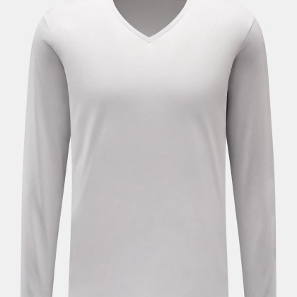 Stefan Brandt - Herren - V-Neck Longsleeve %27Artur%27 hellgrau Stefan Brandt - Herren - V-Neck Longsleeve %27Artur%27 hellgrau
