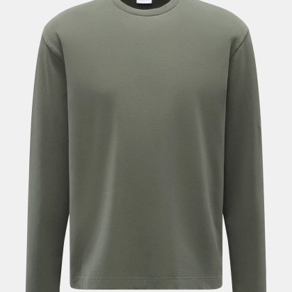 04651/ A trip in a bag - Herren - Rundhals-Longsleeve %27If Tee%27 graugrün 04651/ A trip in a bag - Herren - Rundhals-Longsleeve %27If Tee%27 graugrün