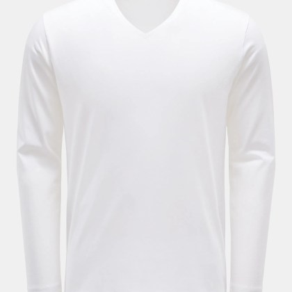 Stefan Brandt - Herren - V-Neck Longsleeve %27Artur%27 weiß Stefan Brandt - Herren - V-Neck Longsleeve %27Artur%27 weiß