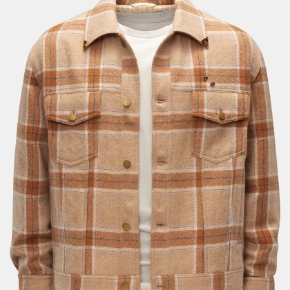 Nick Fouquet - Herren - Overshirt hellbraun/beige kariert Nick Fouquet - Herren - Overshirt hellbraun/beige kariert