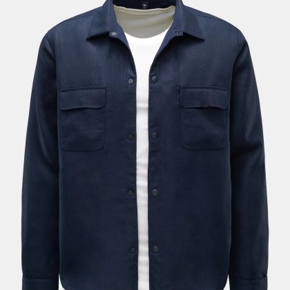 04651/ A trip in a bag - Herren - Leinen Overshirt %27Linen Breeze%27 navy 04651/ A trip in a bag - Herren - Leinen Overshirt %27Linen Breeze%27 navy