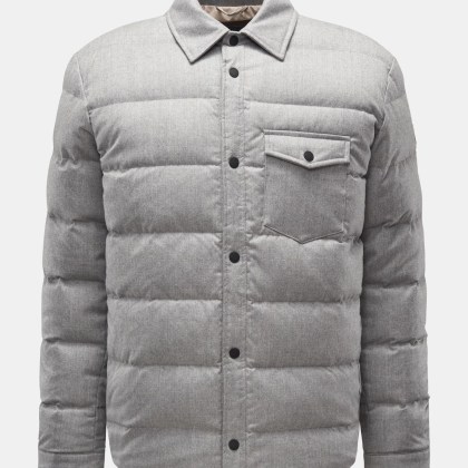 People of Shibuya - Herren - Daunen-Overshirt %27Aver%27 grau meliert People of Shibuya - Herren - Daunen-Overshirt %27Aver%27 grau meliert