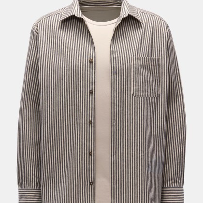 A.P.C. - Herren - Overshirt %27Surchemis Malo%27 offwhite/anthrazit gestreift A.P.C. - Herren - Overshirt %27Surchemis Malo%27 offwhite/anthrazit gestreift