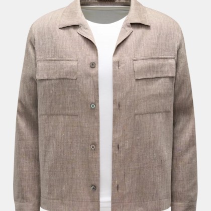 Windsor - Herren - Overshirt %27Lavoro%27 taupe meliert Windsor - Herren - Overshirt %27Lavoro%27 taupe meliert