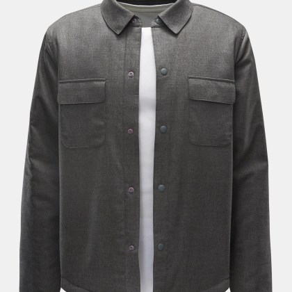 04651/ A trip in a bag - Herren - Wende-Overshirt grau meliert 04651/ A trip in a bag - Herren - Wende-Overshirt grau meliert