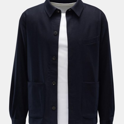 04651/ A trip in a bag - Herren - Flanell-Overshirt navy 04651/ A trip in a bag - Herren - Flanell-Overshirt navy