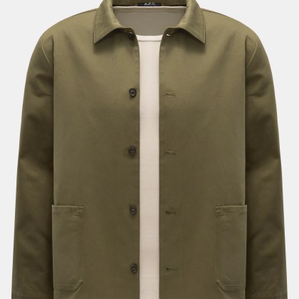 A.P.C. - Herren - Overshirt %27Kerlouan Logo%27 oliv A.P.C. - Herren - Overshirt %27Kerlouan Logo%27 oliv