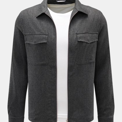 Marco Pescarolo - Herren - Overshirt %27Urus%27 dunkelgrau meliert Marco Pescarolo - Herren - Overshirt %27Urus%27 dunkelgrau meliert