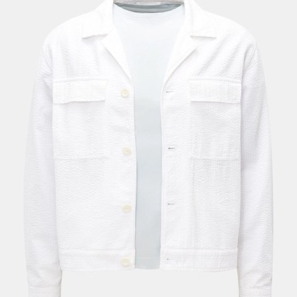 04651/ A trip in a bag - Herren - Seersucker-Overshirt weiß 04651/ A trip in a bag - Herren - Seersucker-Overshirt weiß