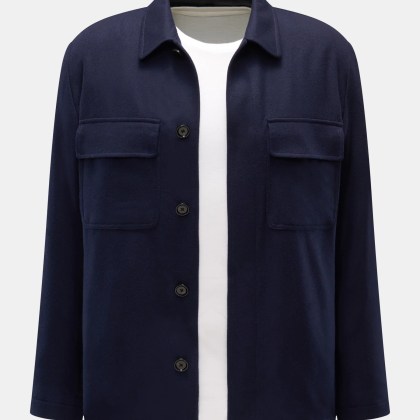Lardini - Herren - Woll-Overshirt %27Aaansel%27 navy Lardini - Herren - Woll-Overshirt %27Aaansel%27 navy