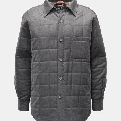 Thom Browne - Herren - Daunenjacke dunkelgrau meliert Thom Browne - Herren - Daunenjacke dunkelgrau meliert