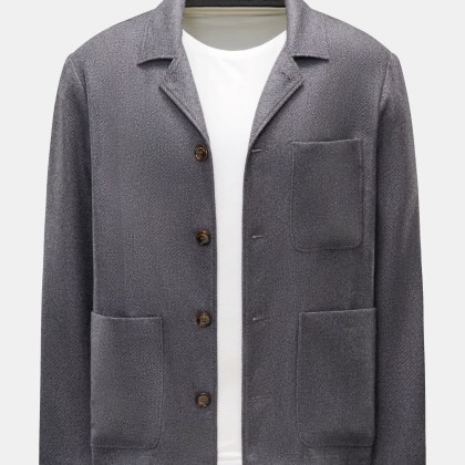 Piacenza 1733 - Herren - Overshirt dunkelgrau meliert Piacenza 1733 - Herren - Overshirt dunkelgrau meliert