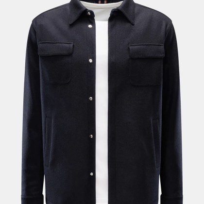 Mandelli - Herren - Cashmere Overshirt navy Mandelli - Herren - Cashmere Overshirt navy