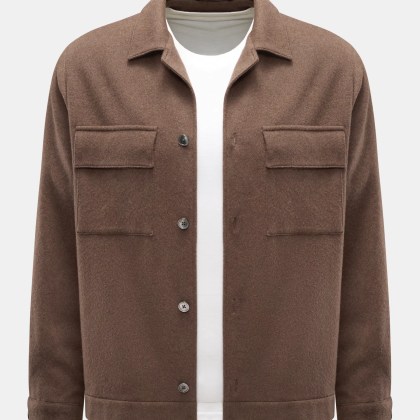 Windsor - Herren - Cashmere Overshirt %27Lavoro%27 graubraun Windsor - Herren - Cashmere Overshirt %27Lavoro%27 graubraun