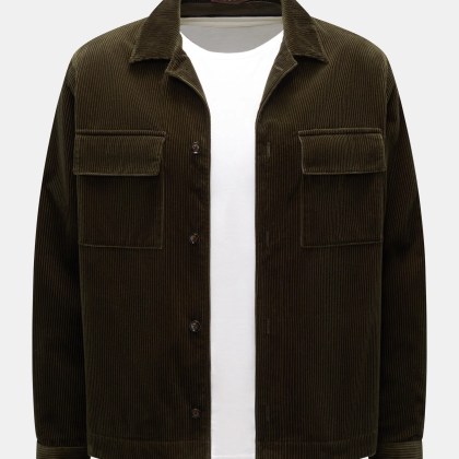 Windsor - Herren - Cord-Overshirt %27Lavoro%27 dunkelgrün Windsor - Herren - Cord-Overshirt %27Lavoro%27 dunkelgrün