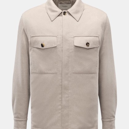 Agnona - Herren - Cashmere Flanell-Overshirt beige Agnona - Herren - Cashmere Flanell-Overshirt beige