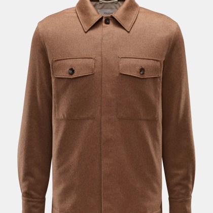 Agnona - Herren - Cashmere Flanell-Overshirt hellbraun Agnona - Herren - Cashmere Flanell-Overshirt hellbraun