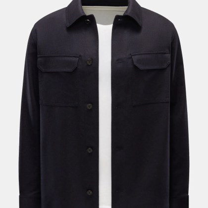 Incotex - Herren - Overshirt navy Incotex - Herren - Overshirt navy