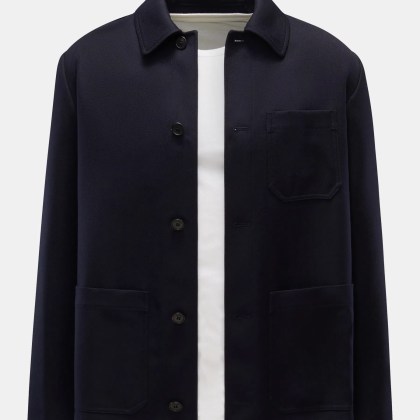 Incotex - Herren - Woll-Overshirt navy Incotex - Herren - Woll-Overshirt navy