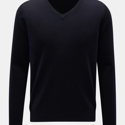 BRAUN Hamburg Essentials - Herren - Cashmere V-Neck Pullover navy BRAUN Hamburg Essentials - Herren - Cashmere V-Neck Pullover navy