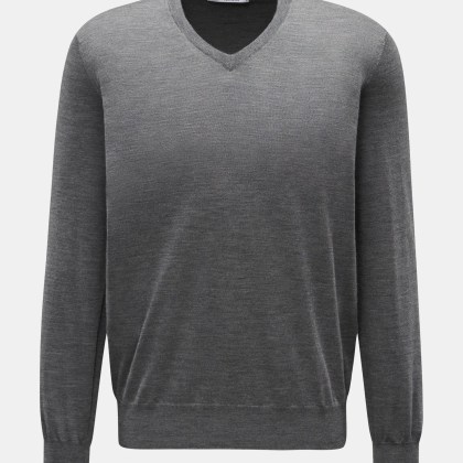 Brunello Cucinelli - Herren - V-Neck Pullover dunkelgrau Brunello Cucinelli - Herren - V-Neck Pullover dunkelgrau