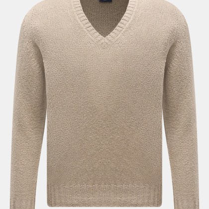 Drumohr - Herren - V-Neck Pullover taupe Drumohr - Herren - V-Neck Pullover taupe