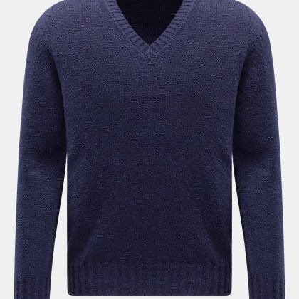 Drumohr - Herren - V-Neck Pullover dunkelblau Drumohr - Herren - V-Neck Pullover dunkelblau