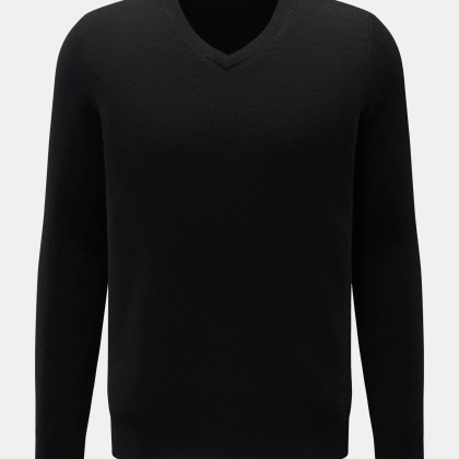 von Braun - Herren - Cashmere V-Neck Pullover schwarz von Braun - Herren - Cashmere V-Neck Pullover schwarz