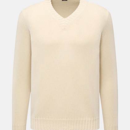 Fedeli - Herren - V-Neck Pullover creme Fedeli - Herren - V-Neck Pullover creme