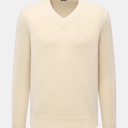 Fedeli - Herren - V-Neck Pullover creme Fedeli - Herren - V-Neck Pullover creme