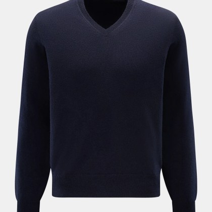 Cruciani - Herren - Cashmere V-Neck Pullover navy Cruciani - Herren - Cashmere V-Neck Pullover navy