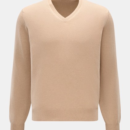 Cruciani - Herren - Cashmere V-Neck Pullover beige Cruciani - Herren - Cashmere V-Neck Pullover beige