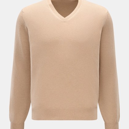 Cruciani - Herren - Cashmere V-Neck Pullover beige Cruciani - Herren - Cashmere V-Neck Pullover beige