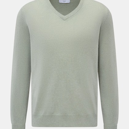 FTC - Herren - Cashmere V-Neck Pullover graugrün FTC - Herren - Cashmere V-Neck Pullover graugrün