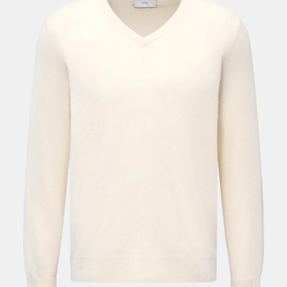 FTC - Herren - Cashmere V-Neck Pullover offwhite FTC - Herren - Cashmere V-Neck Pullover offwhite