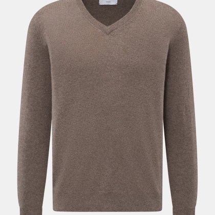 FTC - Herren - Cashmere V-Neck Pullover graubraun FTC - Herren - Cashmere V-Neck Pullover graubraun