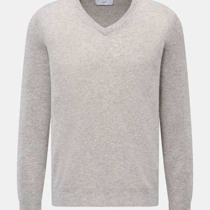 FTC - Herren - Cashmere V-Neck Pullover grau meliert FTC - Herren - Cashmere V-Neck Pullover grau meliert