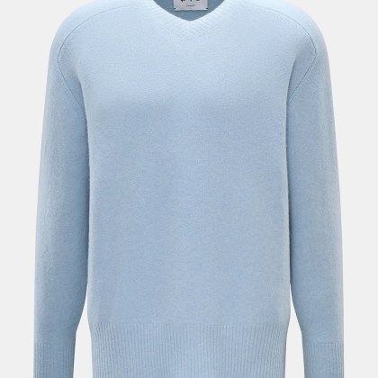 FTC - Herren - Cashmere V-Neck-Pullover hellblau FTC - Herren - Cashmere V-Neck-Pullover hellblau