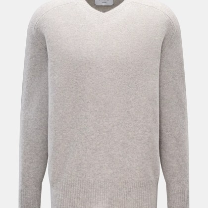 FTC - Herren - Cashmere V-Neck-Pullover grau meliert FTC - Herren - Cashmere V-Neck-Pullover grau meliert