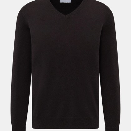 FTC - Herren - Cashmere V-Neck Pullover dunkelbraun FTC - Herren - Cashmere V-Neck Pullover dunkelbraun