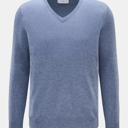 FTC - Herren - Cashmere V-Neck Pullover rauchblau meliert FTC - Herren - Cashmere V-Neck Pullover rauchblau meliert