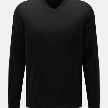 von Braun - Herren - Merino V-Neck Pullover schwarz von Braun - Herren - Merino V-Neck Pullover schwarz