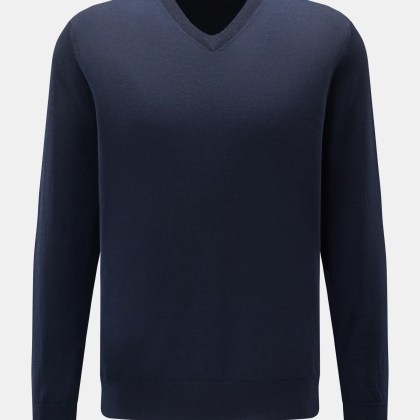 von Braun - Herren - Merino V-Neck Pullover navy von Braun - Herren - Merino V-Neck Pullover navy