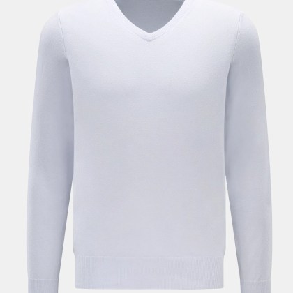 von Braun - Herren - Cashmere V-Neck Pullover hellblau von Braun - Herren - Cashmere V-Neck Pullover hellblau