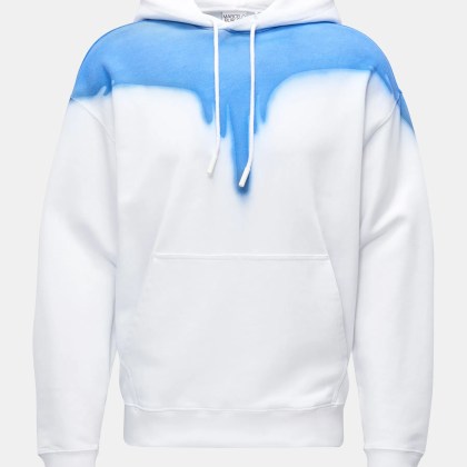 Marcelo Burlon - Herren - Kapuzenpullover %27Spray Wings%27 weiß/blau Marcelo Burlon - Herren - Kapuzenpullover %27Spray Wings%27 weiß/blau