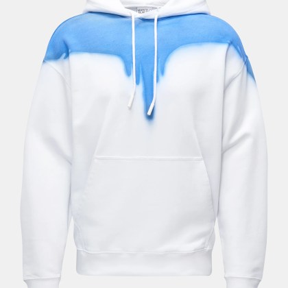 Marcelo Burlon - Herren - Kapuzenpullover %27Spray Wings%27 weiß/blau Marcelo Burlon - Herren - Kapuzenpullover %27Spray Wings%27 weiß/blau
