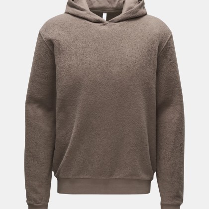 04651/ A trip in a bag - Herren - Fleece-Kapuzenpullover %27Oyster%27 graubraun 04651/ A trip in a bag - Herren - Fleece-Kapuzenpullover %27Oyster%27 graubraun